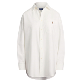 Polo Ralph Lauren The Big Striped Cotton Oxford Skjorte, Hvid 